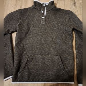 Marine Layer Reversible Quilted 1/4 Snap Pullover XS
